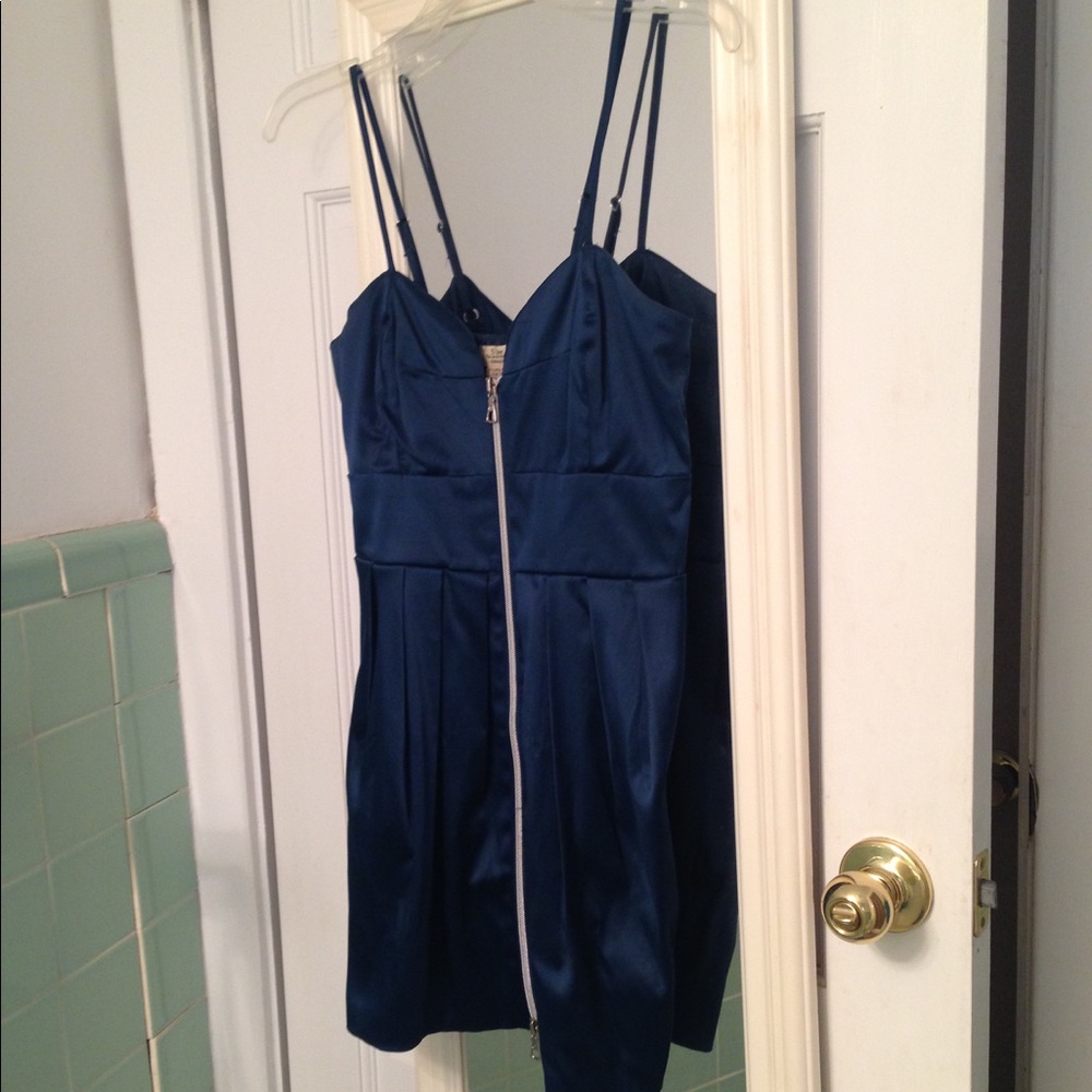 Zipper Front Mini Dress